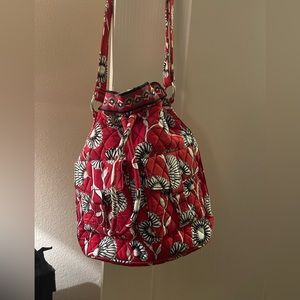 Vera Bradley Red Poppy Bucket Bag